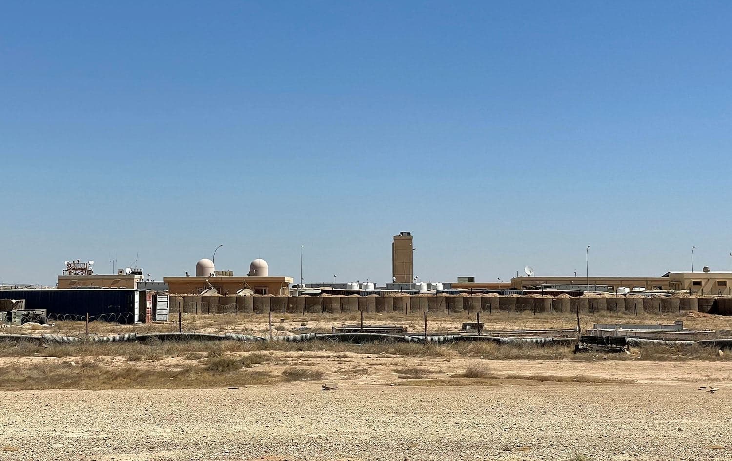 This picture taken on July 8, 2021 shows a view of the Ain al-Assad air base hosting US forces in Iraq in the western Anbar province. Photo: Ayman Henna/AFP
