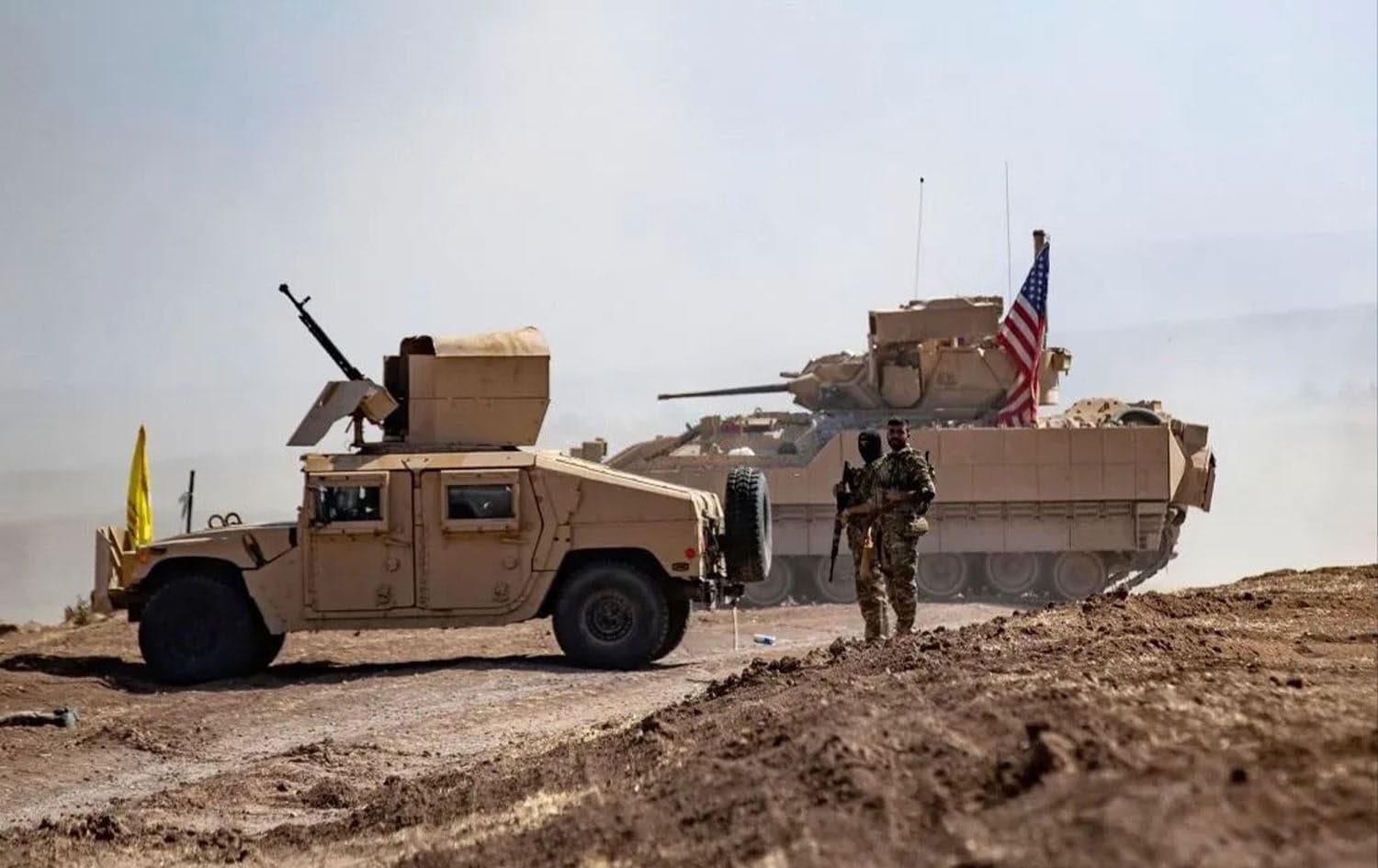 Fighters of the Syrian Democratic Forces (SDF) during a joint military exercise with US forces in northeast Syria's Hasaka province on September 7, 2022. Photo: AFP