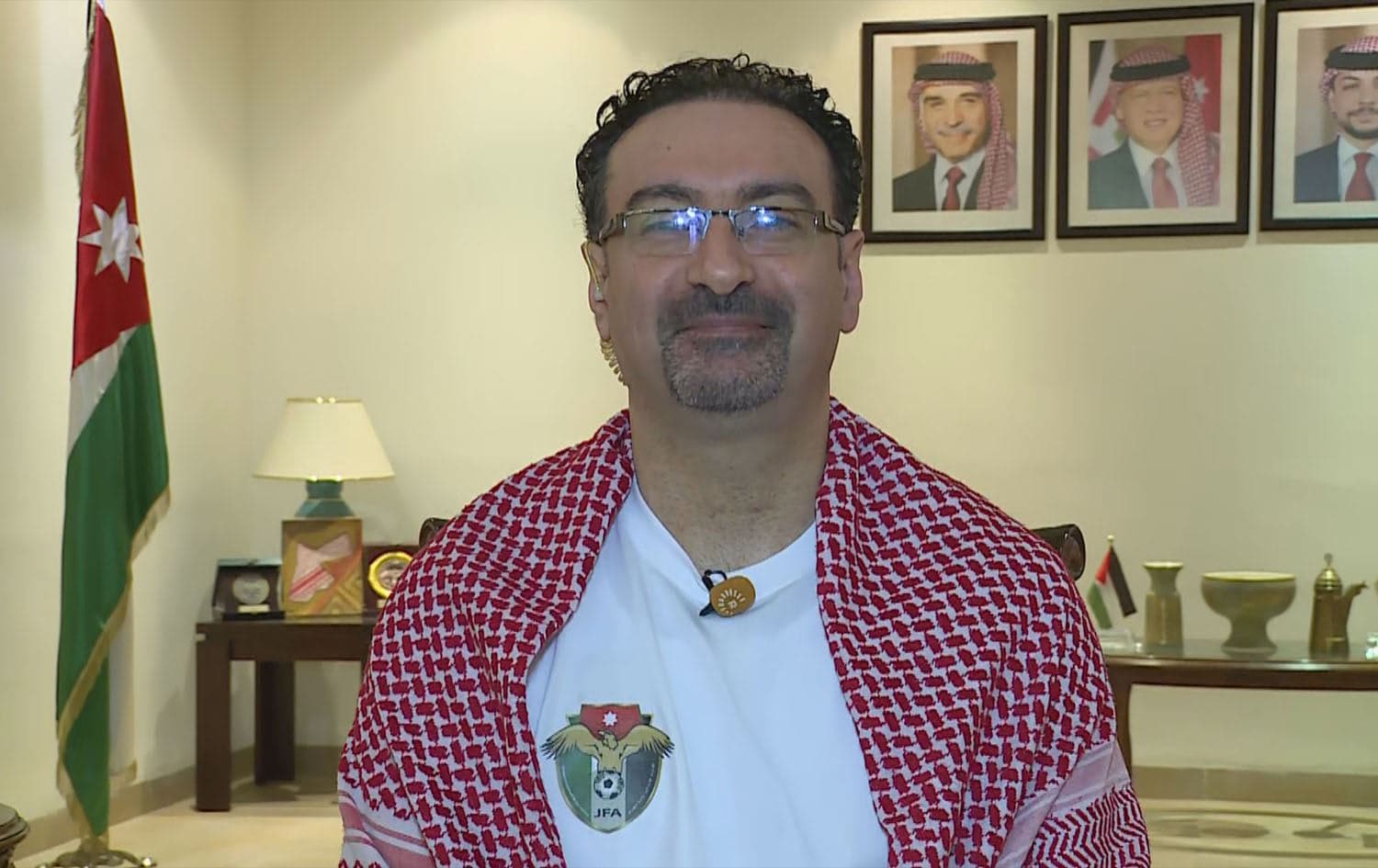 Jordanian Consul General Fuad al-Majali speaking to Rudaw on February 10, 2024. Photo: Rudaw