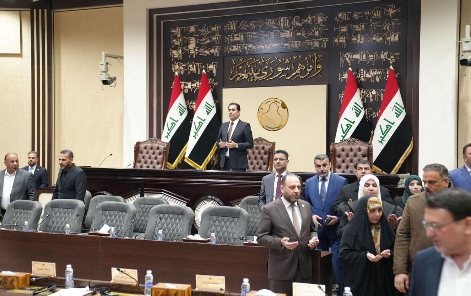 A session of the Iraqi parliament chaired by first deputy speaker Muhsin al-Mandalawi on February 10, 2024. Photo: Mandalawi's office/Facebook