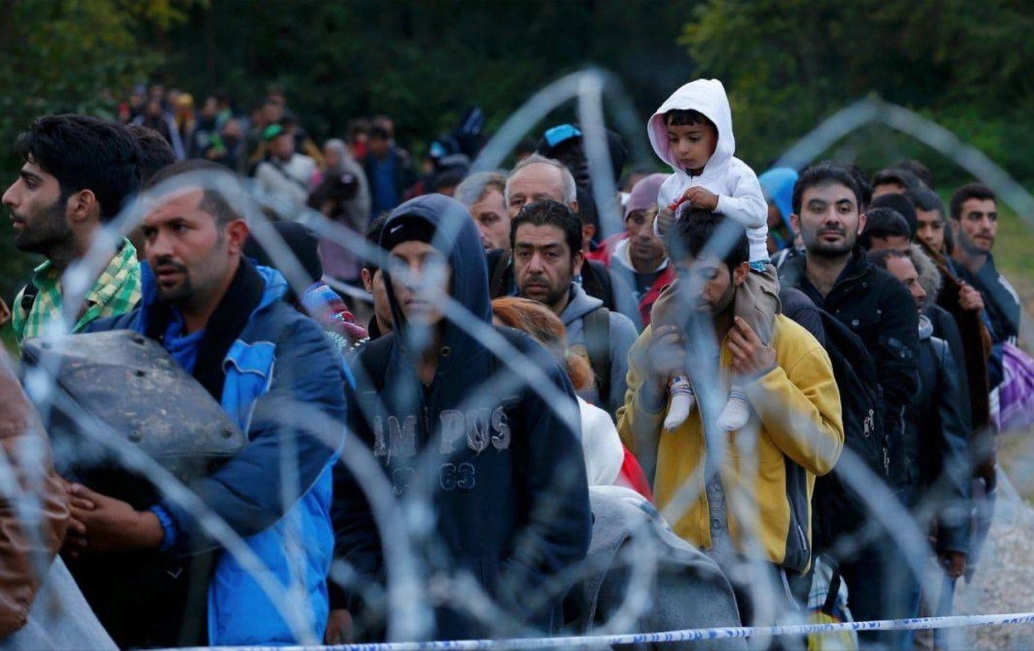 کۆچبەران کە بەرەو ئەوروپا دەڕۆن. وێنە: Reuters