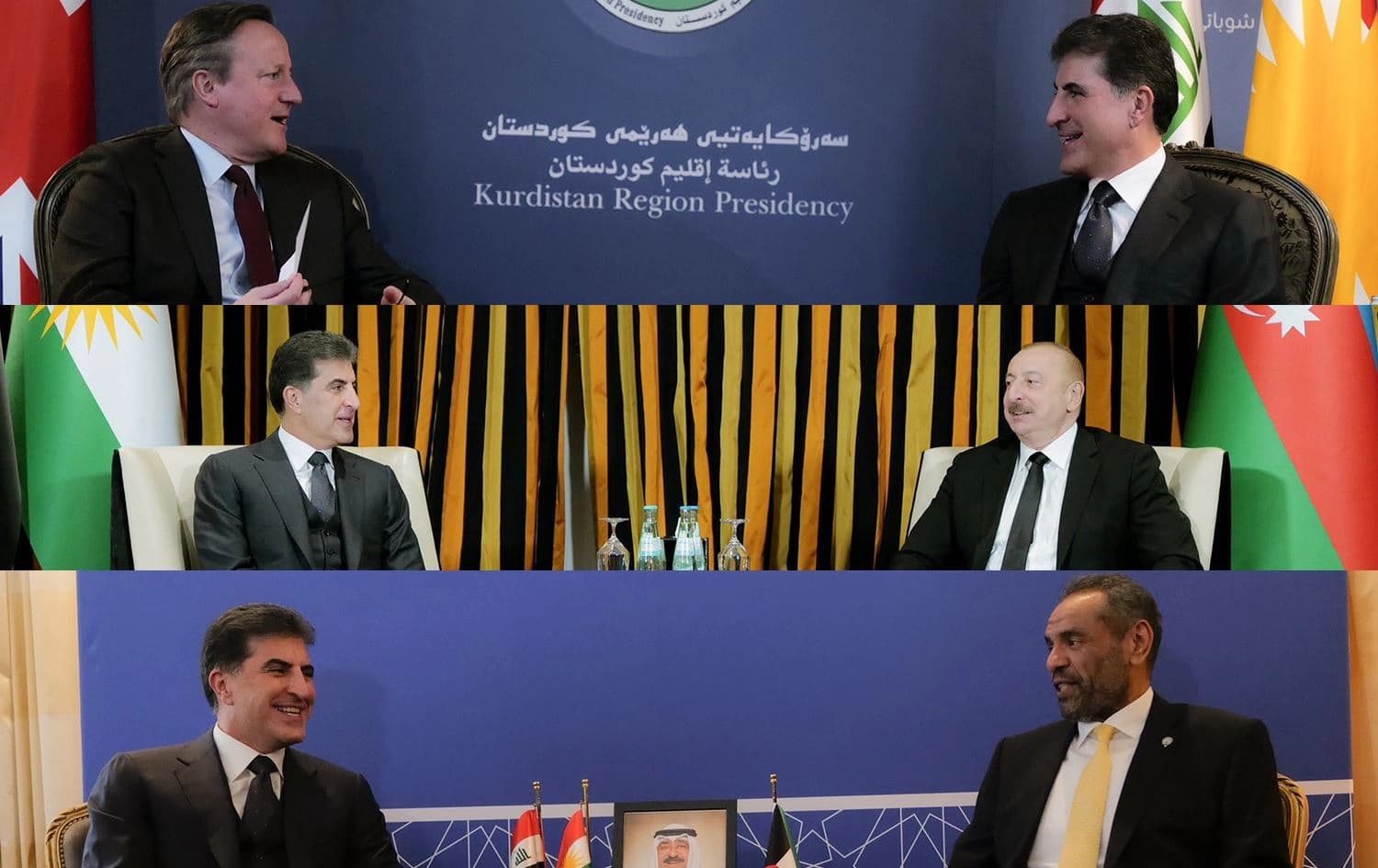 Kurdistan Region President Nechirvan Barzani meeting with world leaders and officials in Munich on February 17, 2024. Photos: Kurdistan Region Presidency. 