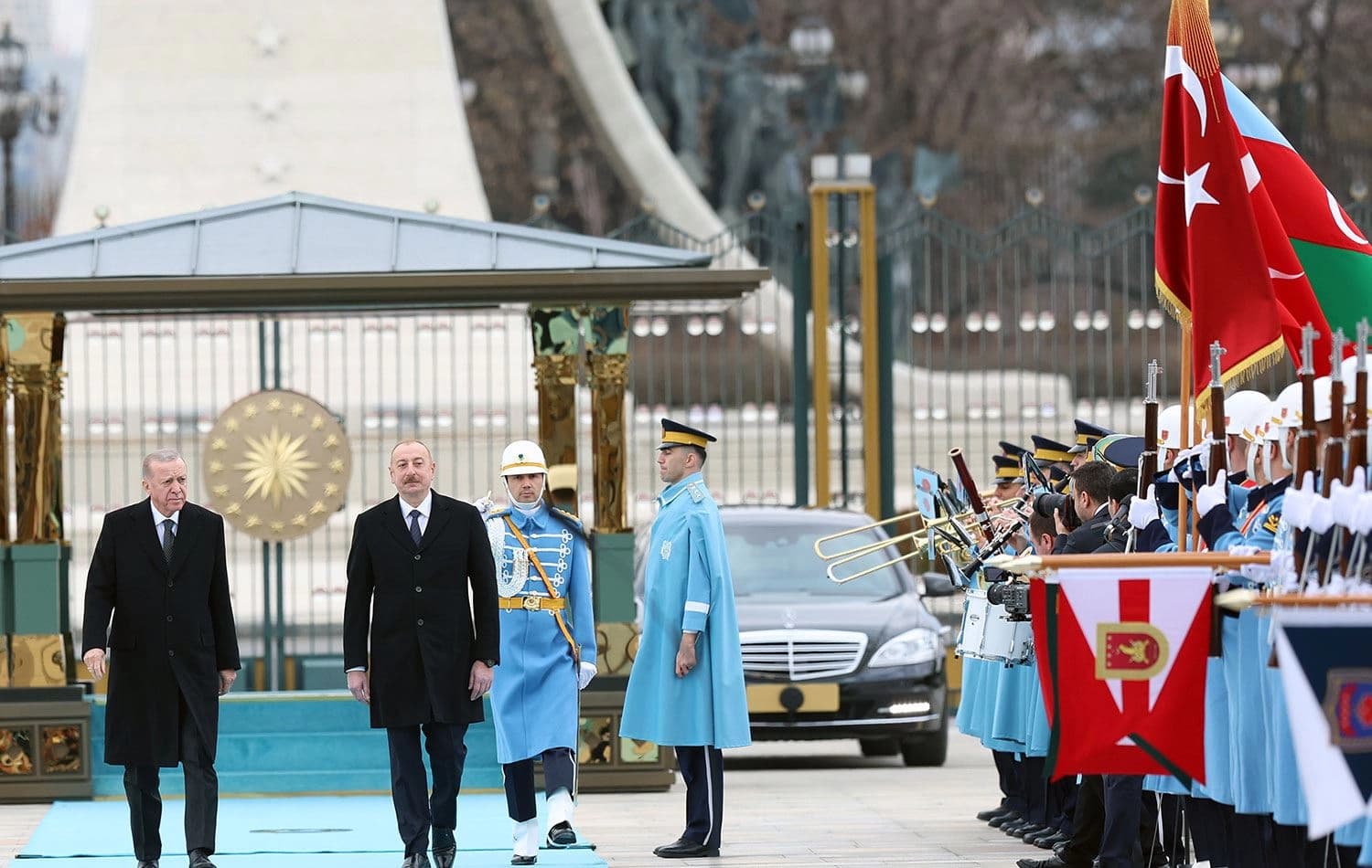 Erdoğan Aliyev'i resmi törenle karşıladı. /  AA