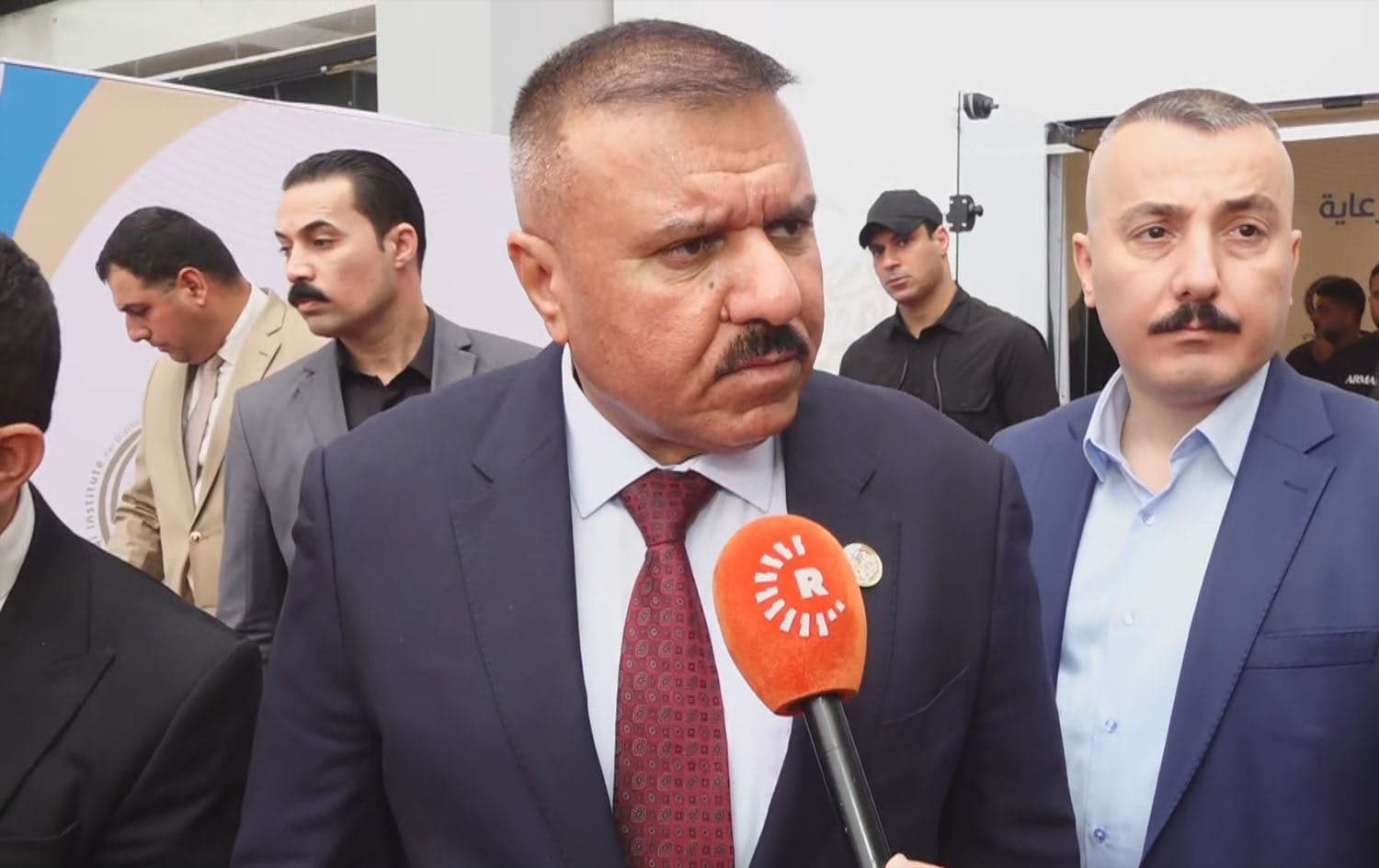 nterior Minister Abdul-Amir al-Shammari speaking to Rudaw on February 24, 2024. Photo: Rudaw