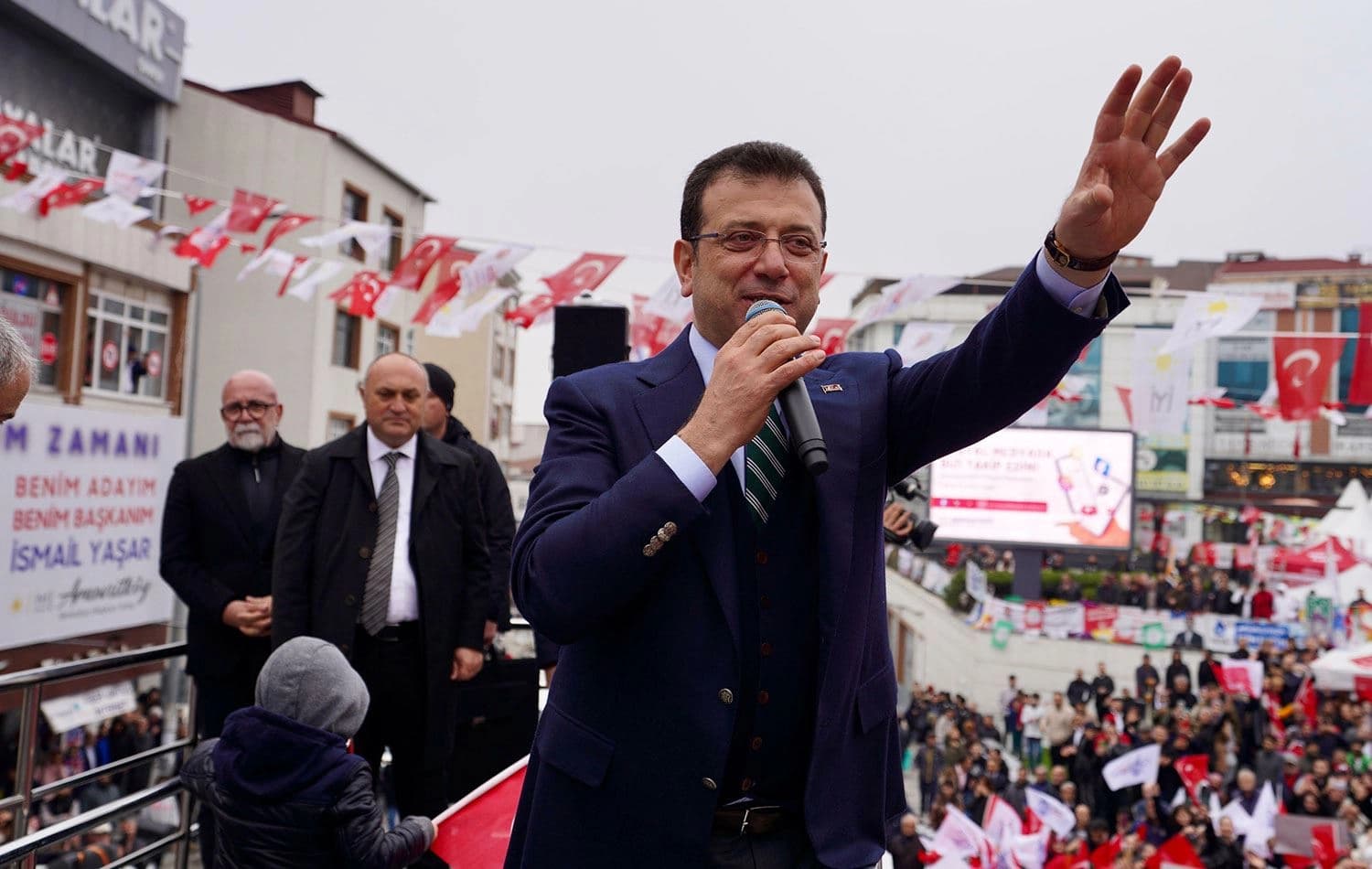 İBB Başkanı Ekrem İmamoğlu İstanbul'da mitingte konuştu./ ANKA