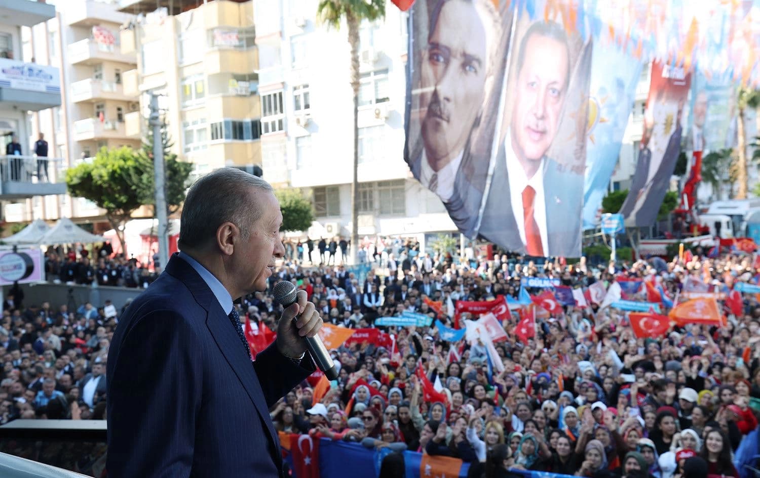 Erdoğan, Mersin'de miting düzenledi