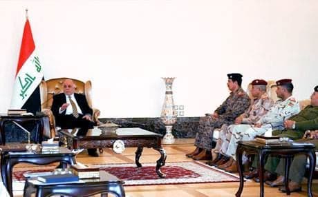 PM Abadi meets new commanders in Baghdad. Photo: Rudaw