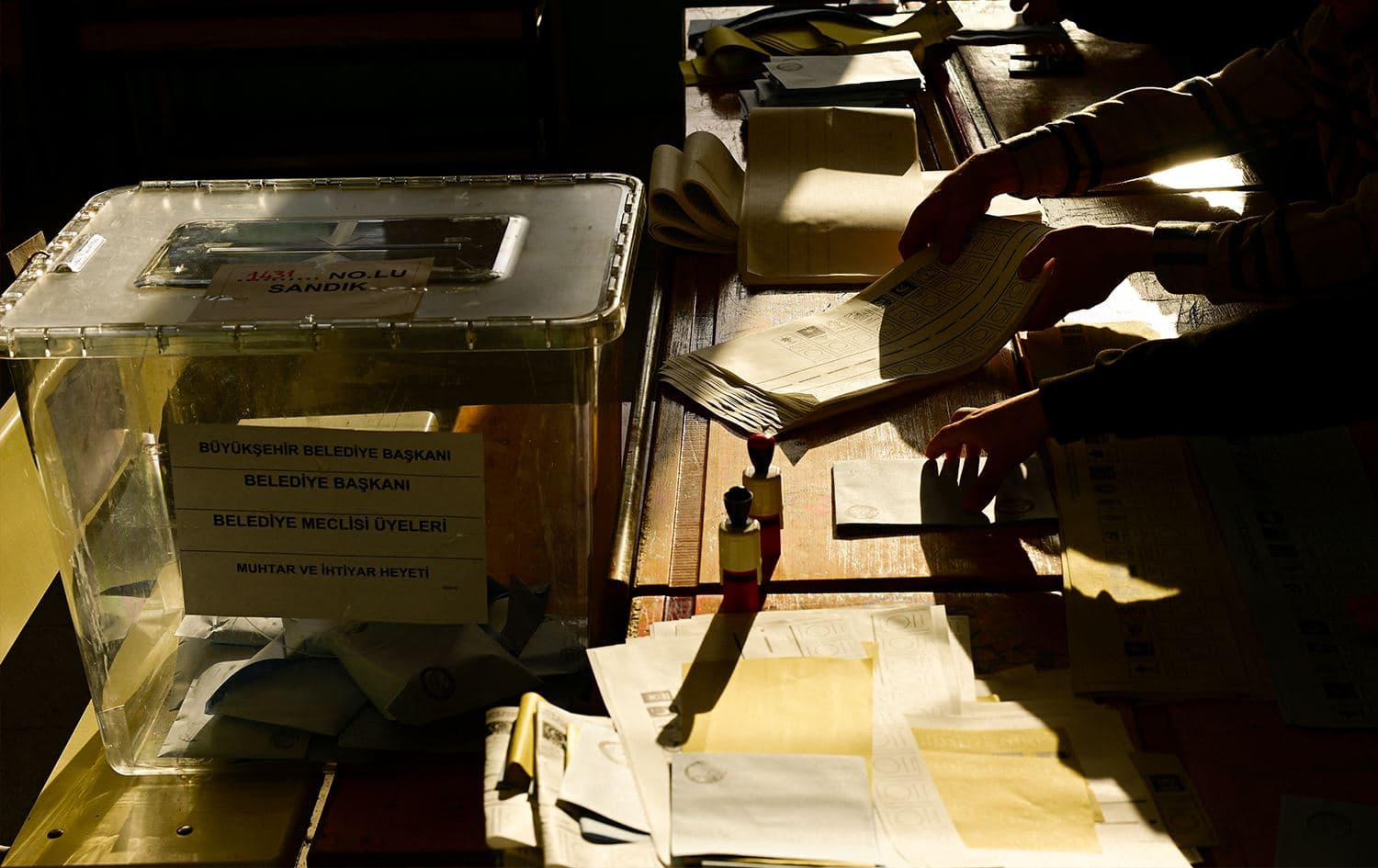 A polling station in Istanbul during Turkey's local elections on March 31, 2024. Photo: AFP