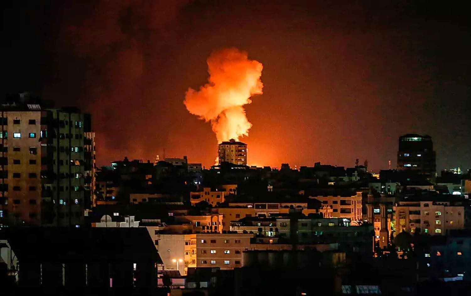 An airstrike near Damascus on February 11, 2022. Photo: AFP