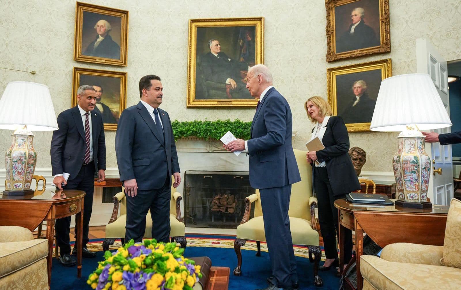 Irak Başbakanı Muhammed Şiya es-Sudani Beyaz Saray'da ABD Başkanı Joe Biden ile görüştü