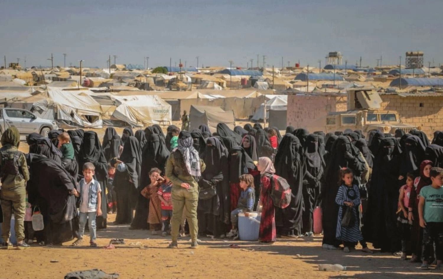 Jinên li Kampa Holê / Wêne: Internal Security Forces in North and East Syria / Facebook