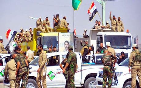 Shiite militiamen joining the battle against ISIS. Photo: AFP