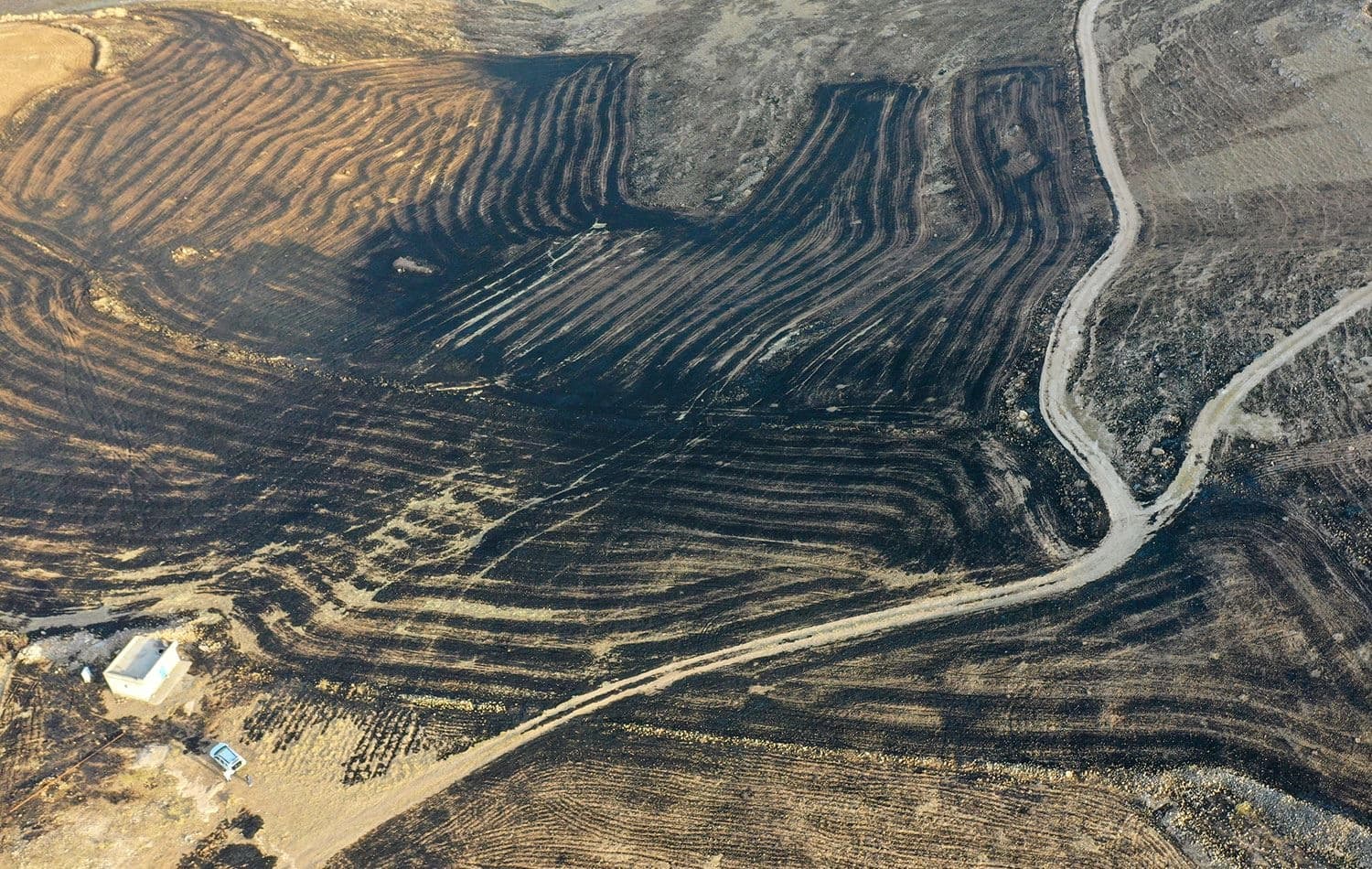 Yanan alandan bir kısım / AA