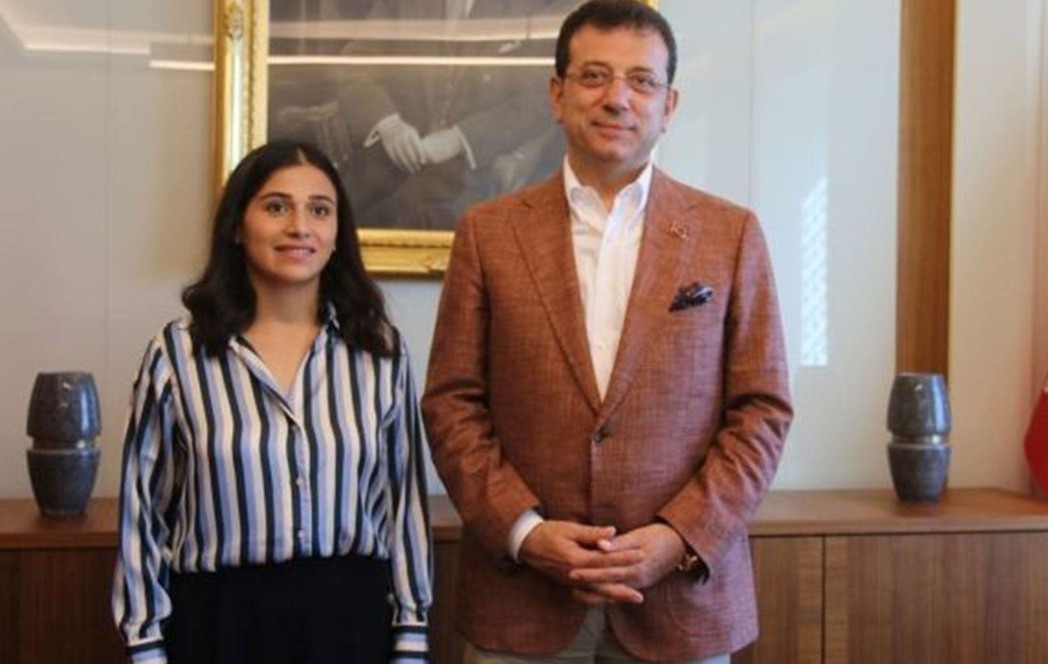 Viyan Tekçe û Ekrem Îmamoglu / Wêne: Torên Civakî 