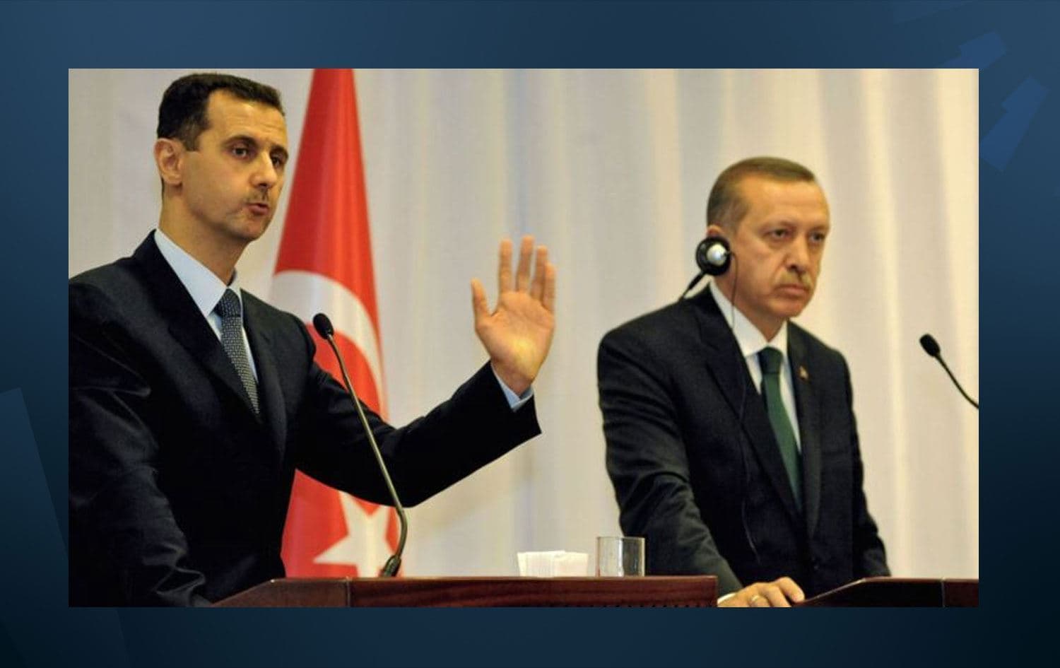 Beşar Esed û Recep Tayyîp Erdogan \ Wêne Rûdaw Grafîk