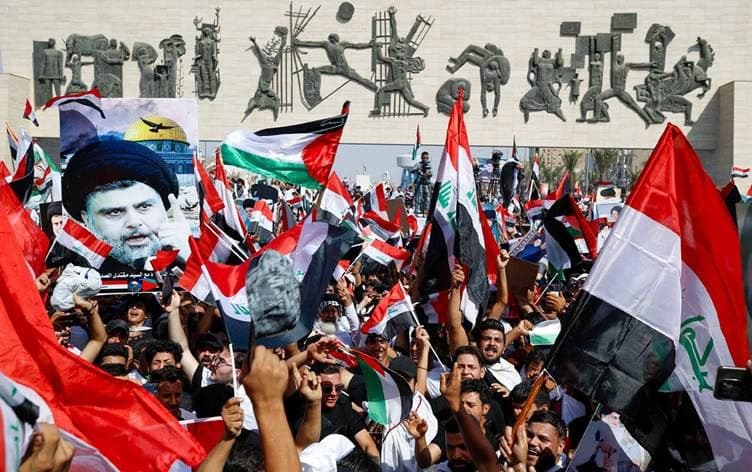 خۆپێشاندانی ساڵی رابردووی لایەنگرانی سەدر لە بەغدا. وێنە: AFP