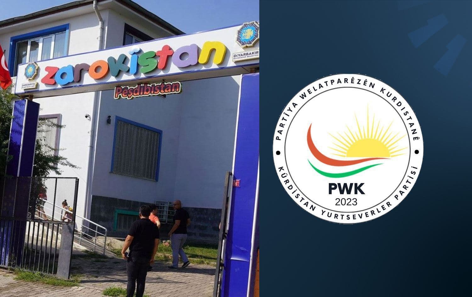 Zarokistan û logoya PWKyê / Wêne: Rûdaw Grafîk