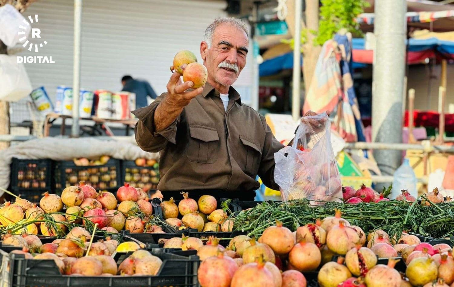 بەرهەمی ئەمساڵی هەناری هەڵەبجە لە بازاڕ، وێنە: سیروان ئەحمەد - رووداو 