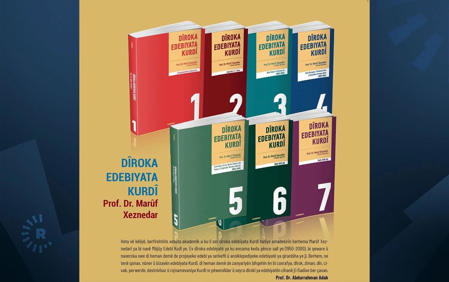 7 bergên Dîroka Edebiyata Kurdî/Wêne: Rûdaw Grafîk