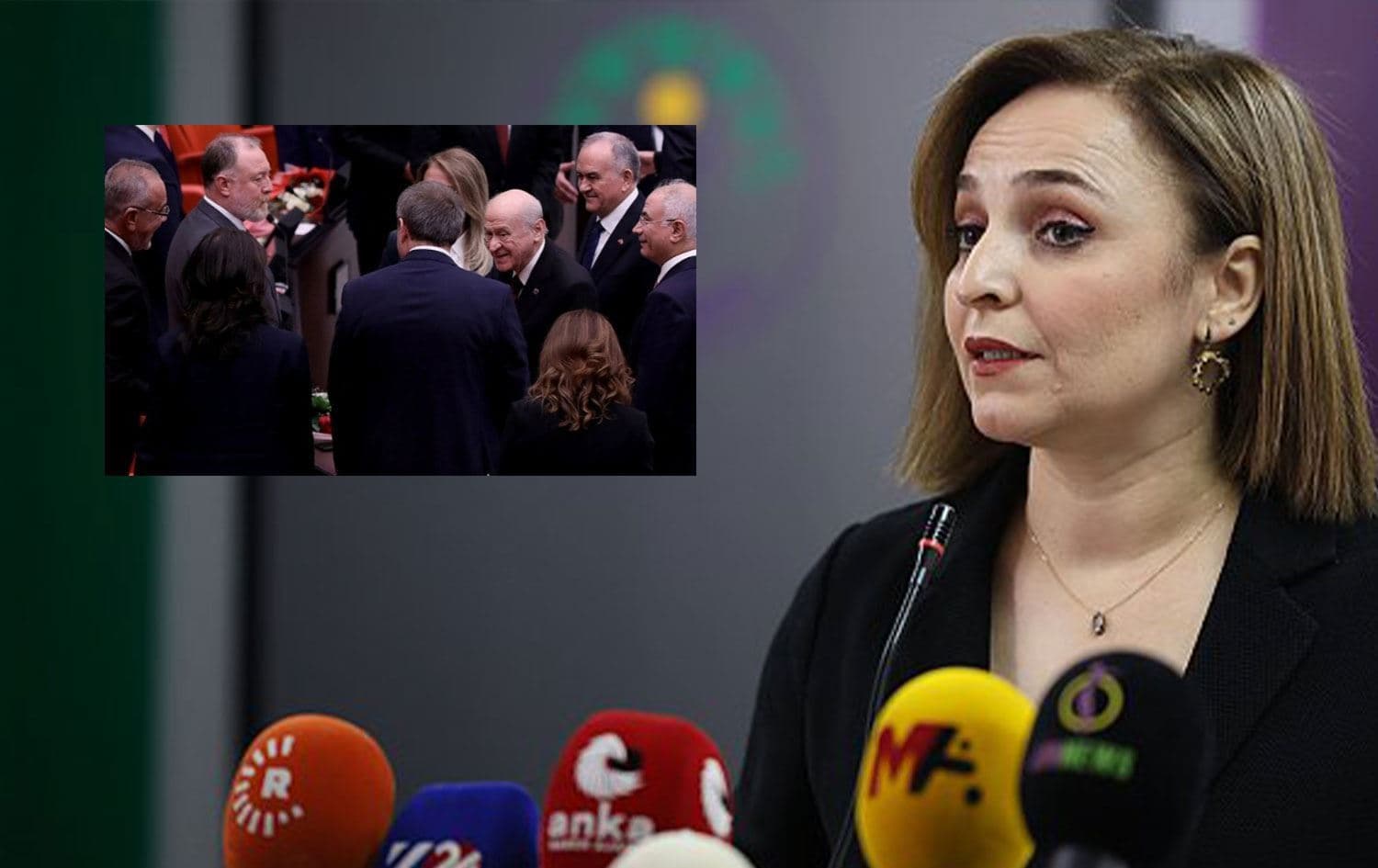 Silavdayînda Devlet Bahçelî û Ayşegul Dogan / Wêne: Rûdaw/AA
