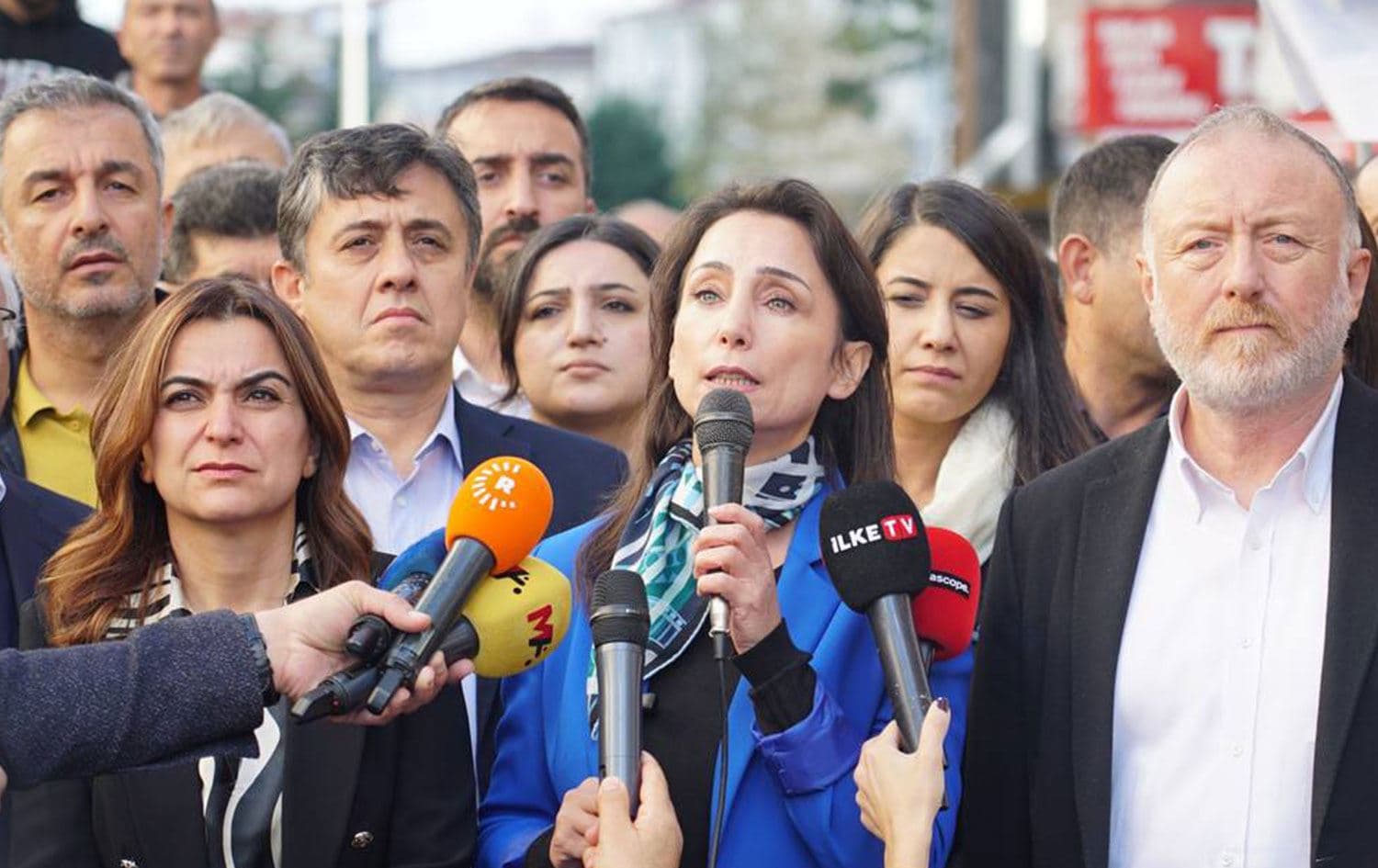 Hevseroka DEM Partiyê Tulay Hatîmoglullari diaxive/Wêne: Rûdaw