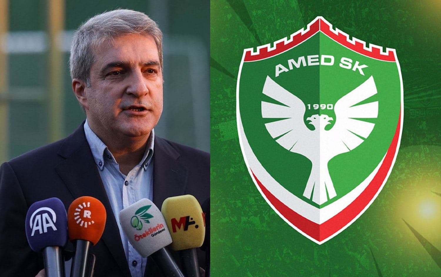 Burç Baysal bû Serokê nû yê Amedsporê/Wêne: Rûdaw Grafîk