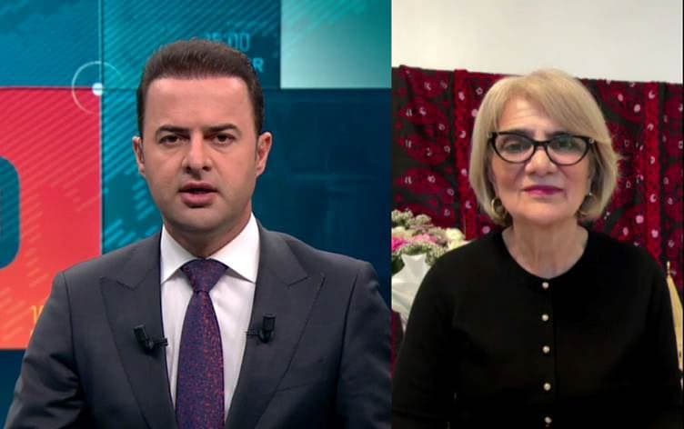 Rûdaw TV bültenine konuk olan Ezidi Evi sorumlusu Leyla Çilderguşi / Video alıntısı / Rûdaw