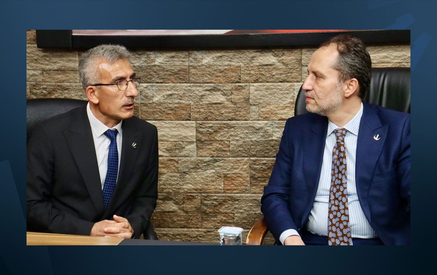 Sezai Çelikten, YRP lideri Erbakan ile birlikte