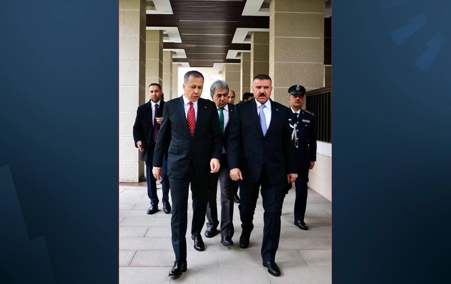 دیمەنێکی دیداری وەزیری ناوخۆی عێراق و تورکیا.