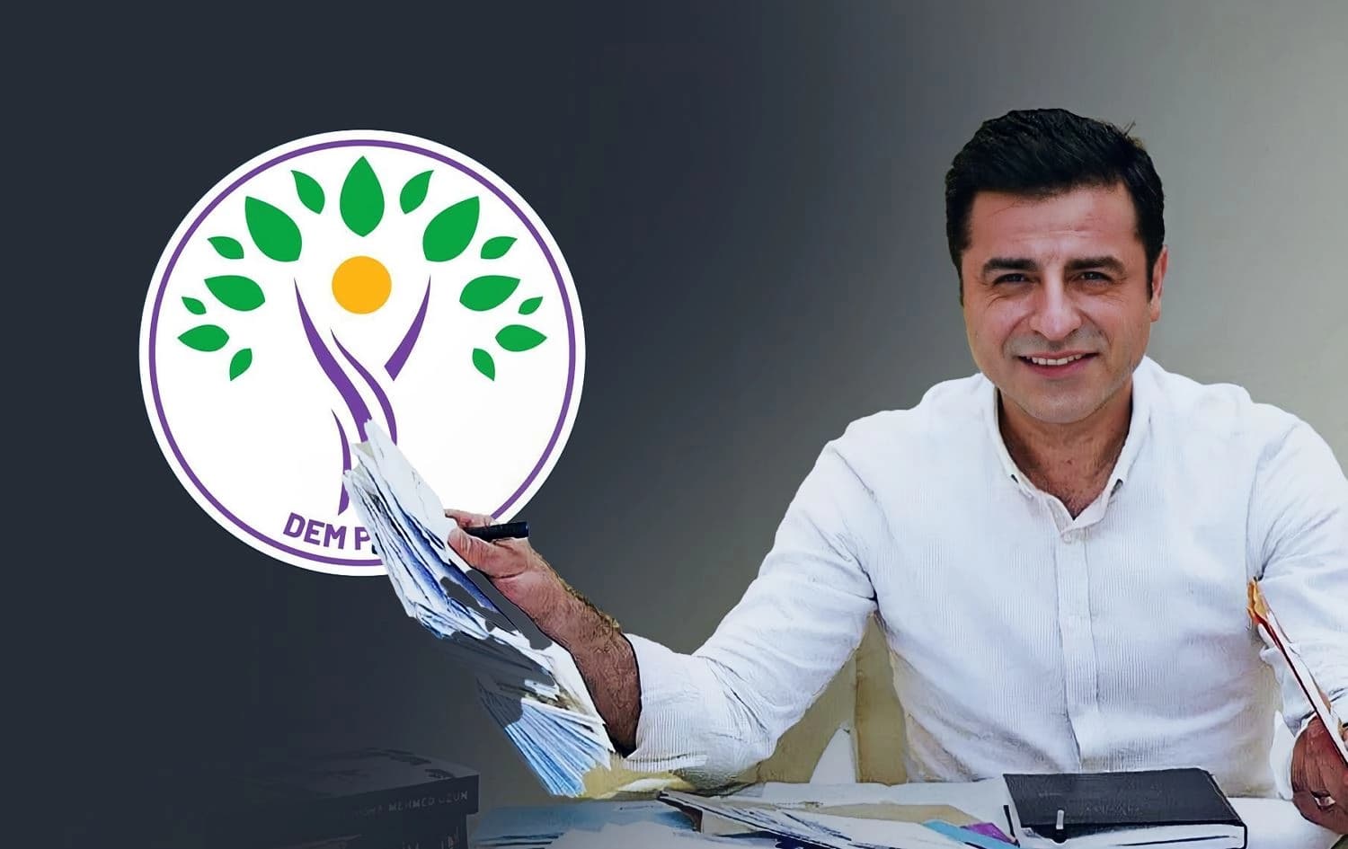 سەلاحەدین دەمیرتاش و لۆگۆی دەم پارتی