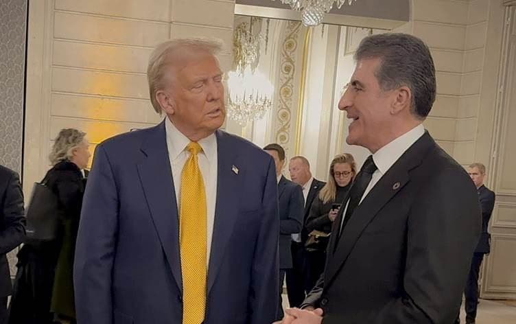 Foto: ABD Başkanı Donald Trump ile Kürdistan Bölgesi Başkanı Neçirvan Barzani Aralık 2024'te Paris'te bir araya gelmişti