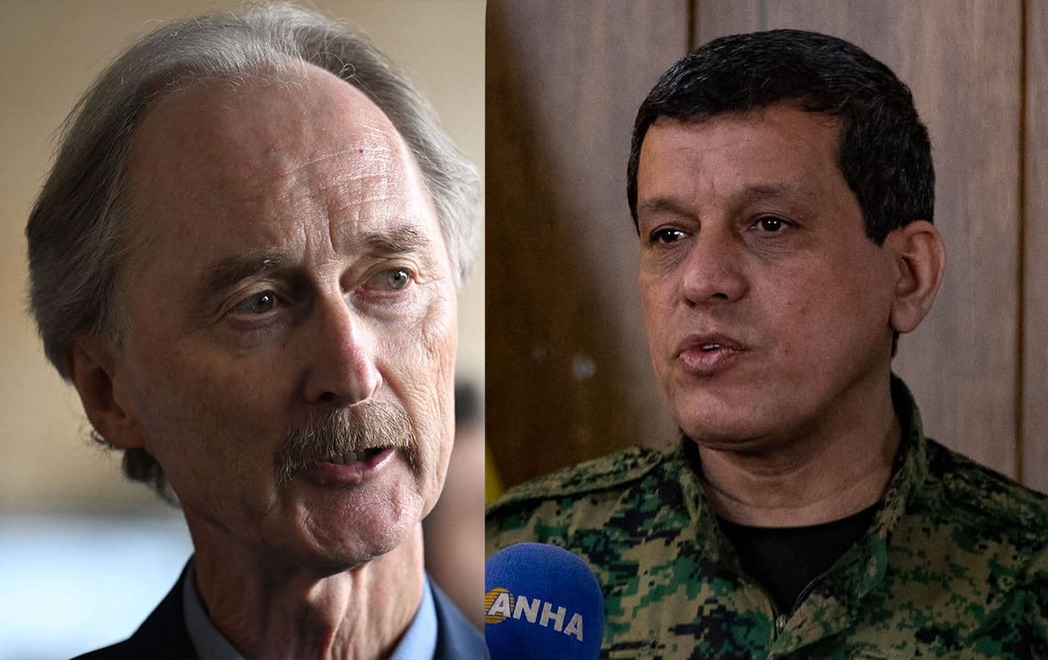 Mezlûm Ebdî û Geir Pederson\ Wêne: Rûdaw Grafîk