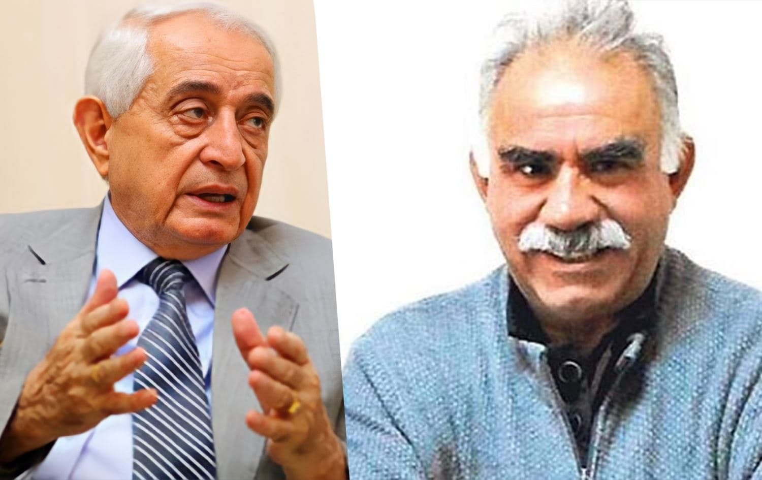 Mihemed Emîn Pênciwênî û Abdullah Ocalan / Wêne: Rûdaw Grafîk