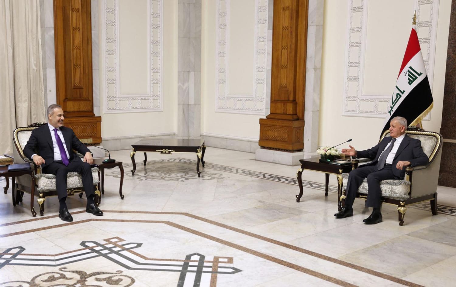Foto: Irak Cumhurbaşkanı Abdullatif Reşid Bugün (26 Ocak 2025) Bağdat’ta Türkiye Dışişleri Bakanı Hakan Fidan’ı kabul etti (AA)