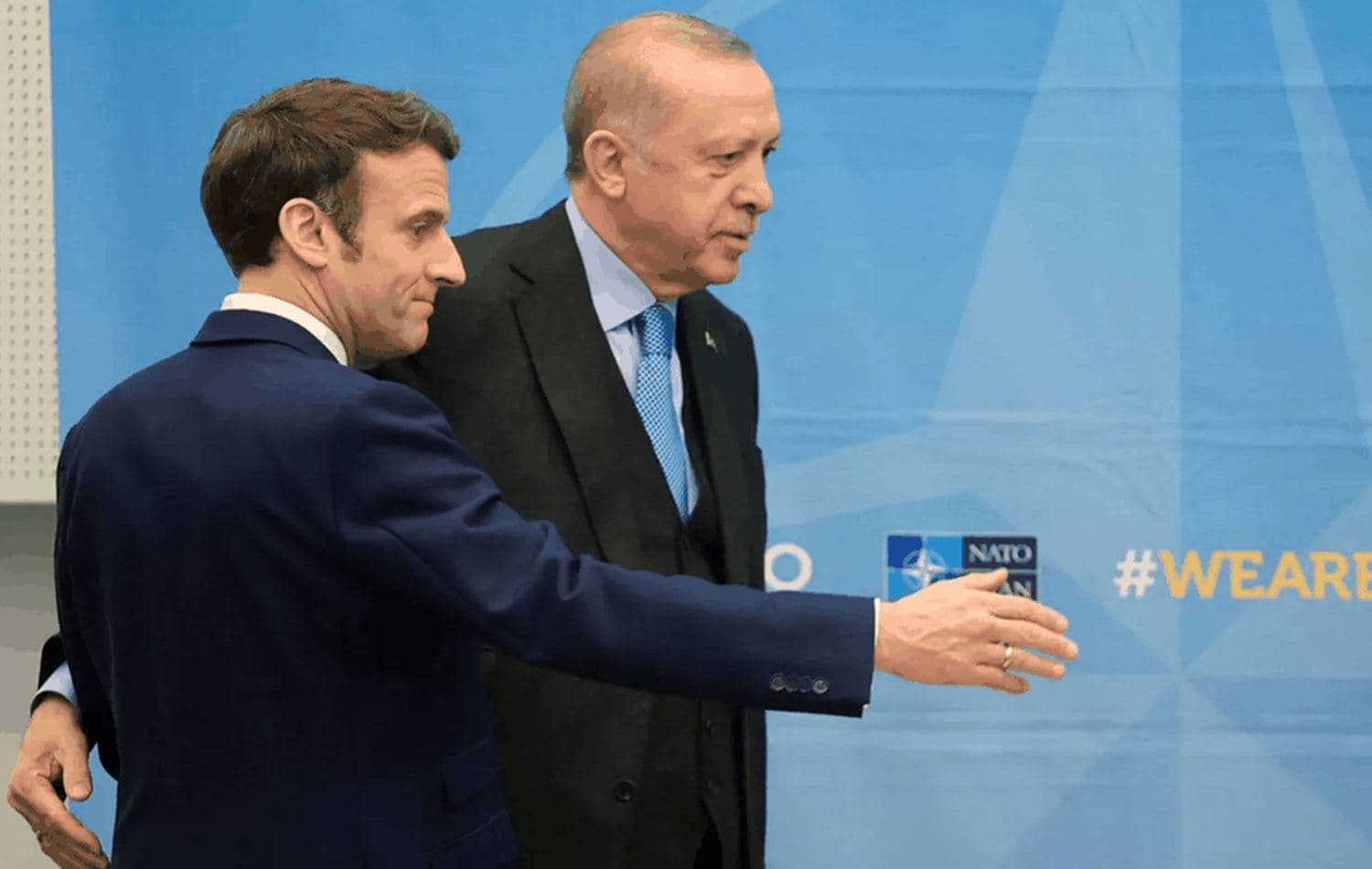 Macron (sağda) ve Erdoğan / Foto: Arşiv 