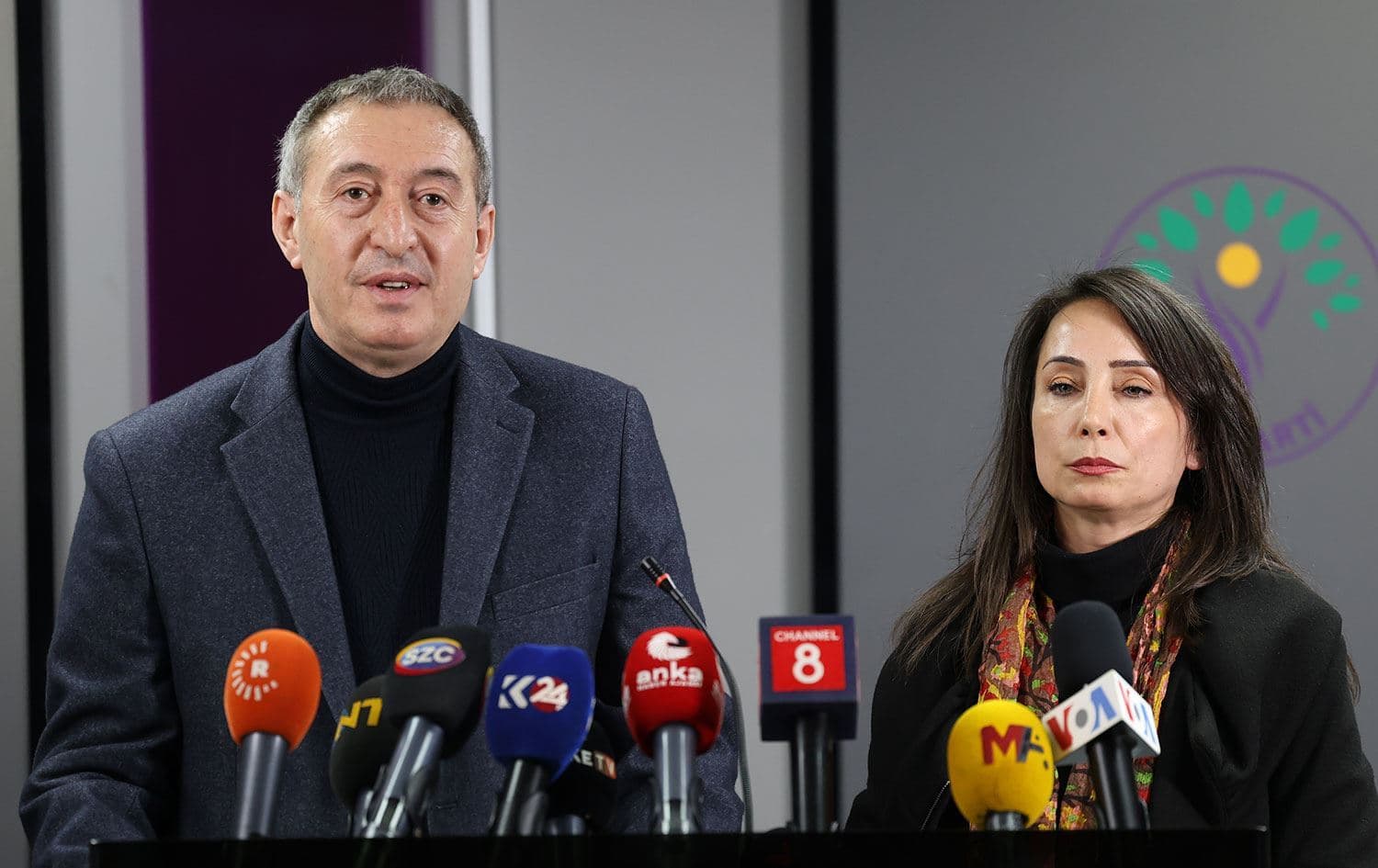 Hevserokên DEM Partiyê Tuncer Bakirhan û Tulay Hatîmogullari /Wêne: DEM Partî