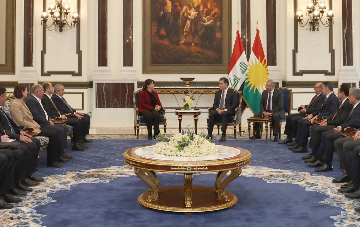 Civîna Nêçîrvan Barzanî û Heyeta îmraliyê / Wêne: Serokatiya Herêma Kurdistanê 