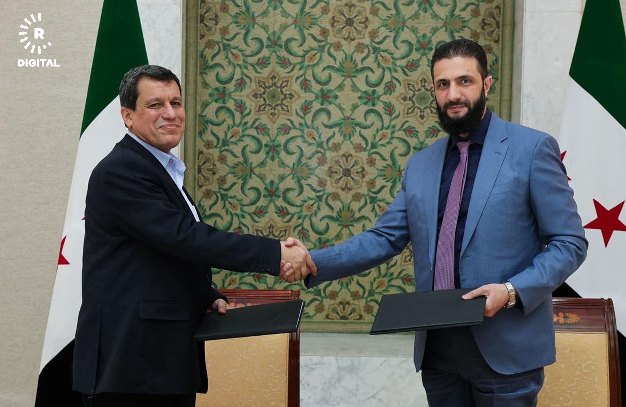 Foto: Suriye Cumhurbaşkanı Ahmed Şara ile DSG Genel Komutanı Mazlum Abdi