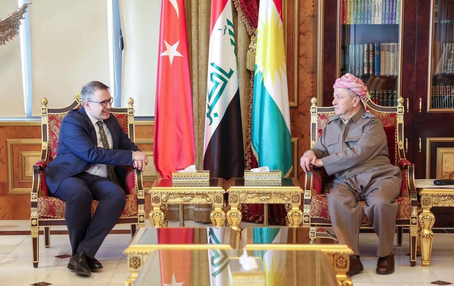 Serok Barzanî û Anil Bora Înan / Wêne: PDK