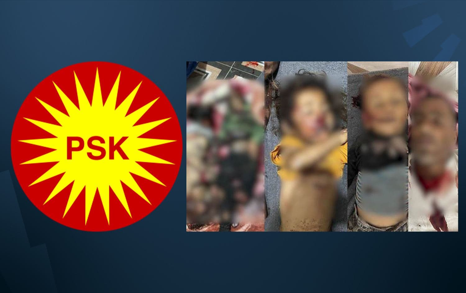 Logoya PSKyê û şehîdên êrişa li Kobaniyê /Wêne: Rûdaw Grafîk