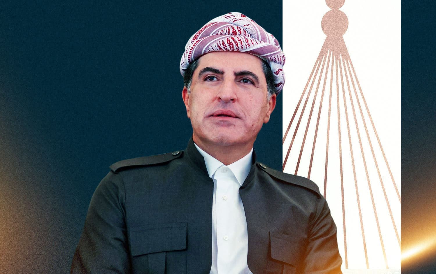 Nêçîrvan Barzanî cejna Kurdên Êzidî pîroz kir / Wêne: Rûdaw Grafîk