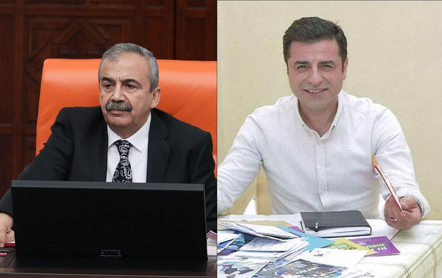وێنەیەکی سەڵاحەدین دەمیرتاش و سری سورەیا