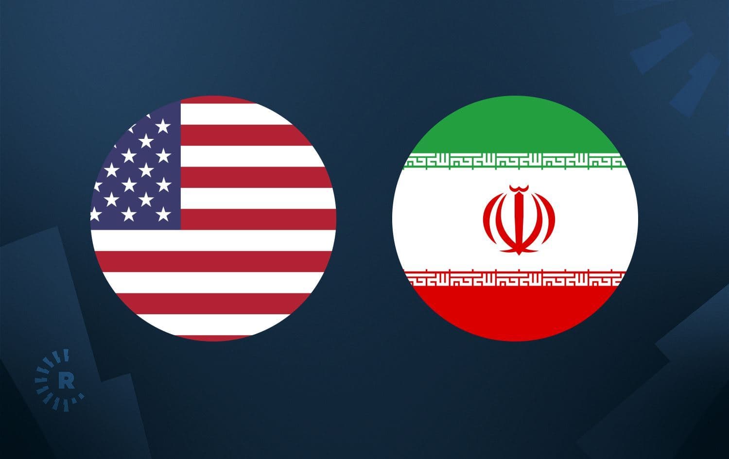 Alayên Îran û Amerîkayê / Wêne: Rûdaw Grafîk