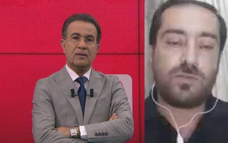 İnsan Hakları aktivisti Aras Celal (sağda) Rûdaw yayınına katıldı. 