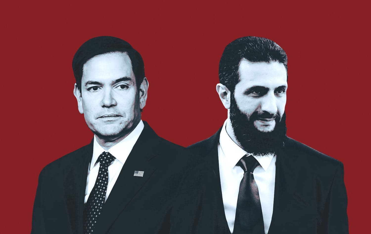 Marco Rubio û Ehmed Şer / Wêne: Rûdaw Grafîk