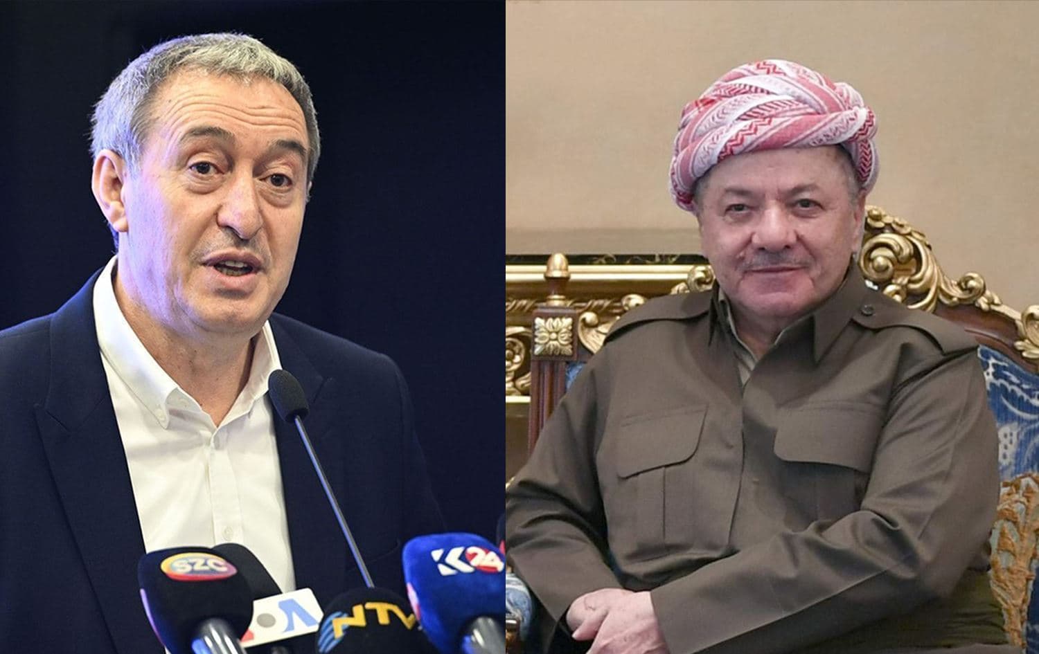 سەرۆک مەسعود بارزانی و تونجەر باکرهان.