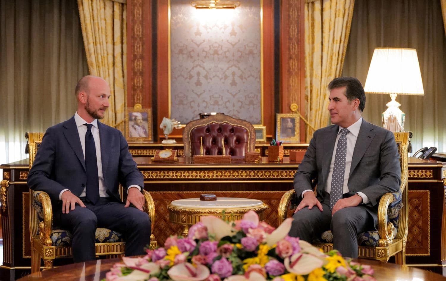 Nêçîrvan Barzanî, Konsulê Holendayê yê Hewlêrê qebûl kir / Wêne: Serokatiya Herêma Kurdistanê
