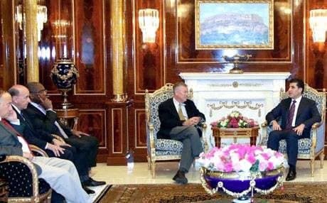 Barzani (right) and Rohrabacher. 