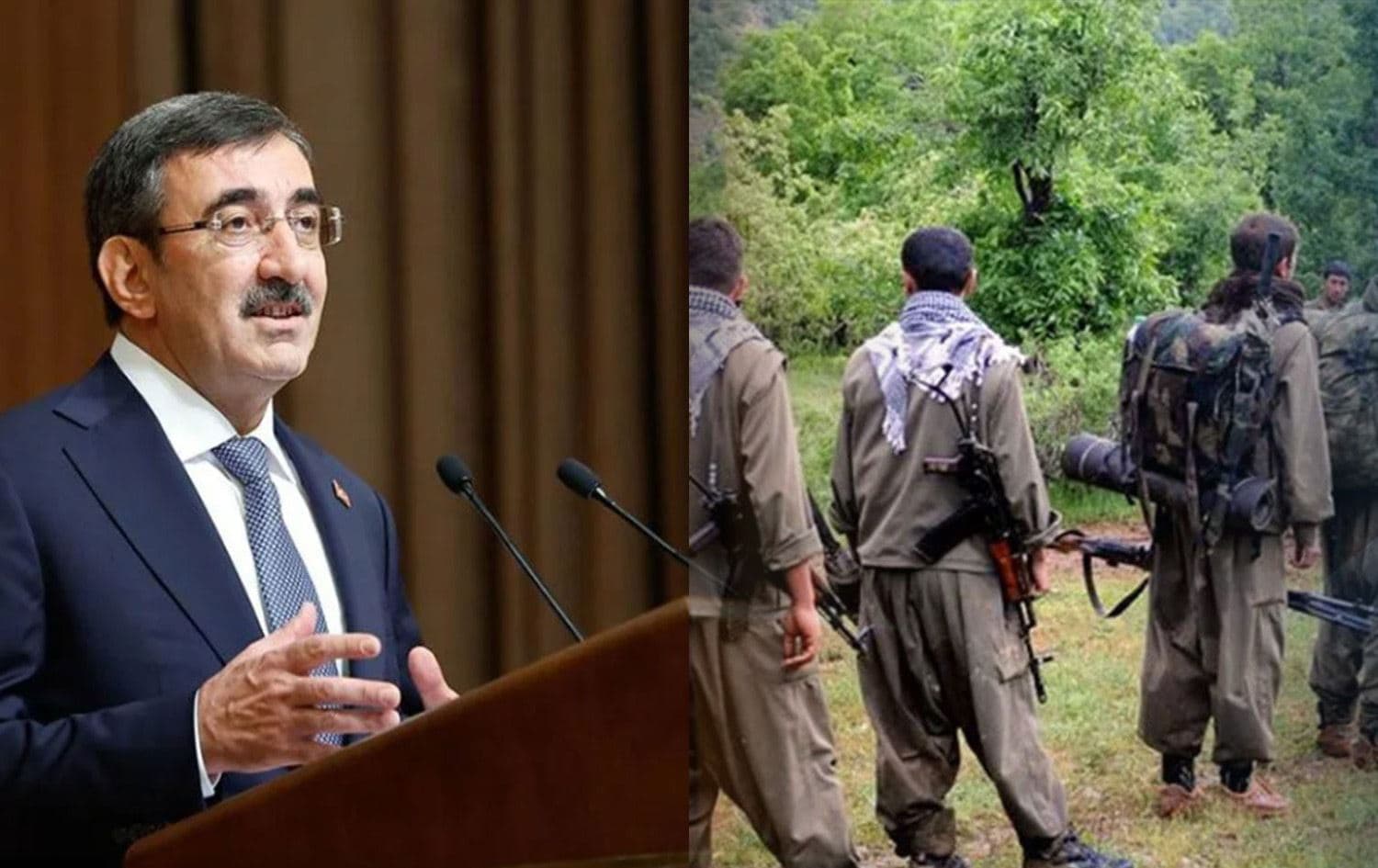 Cevdet Yilmaz û gerîlayên PKKyê /Wêne: Arşîv