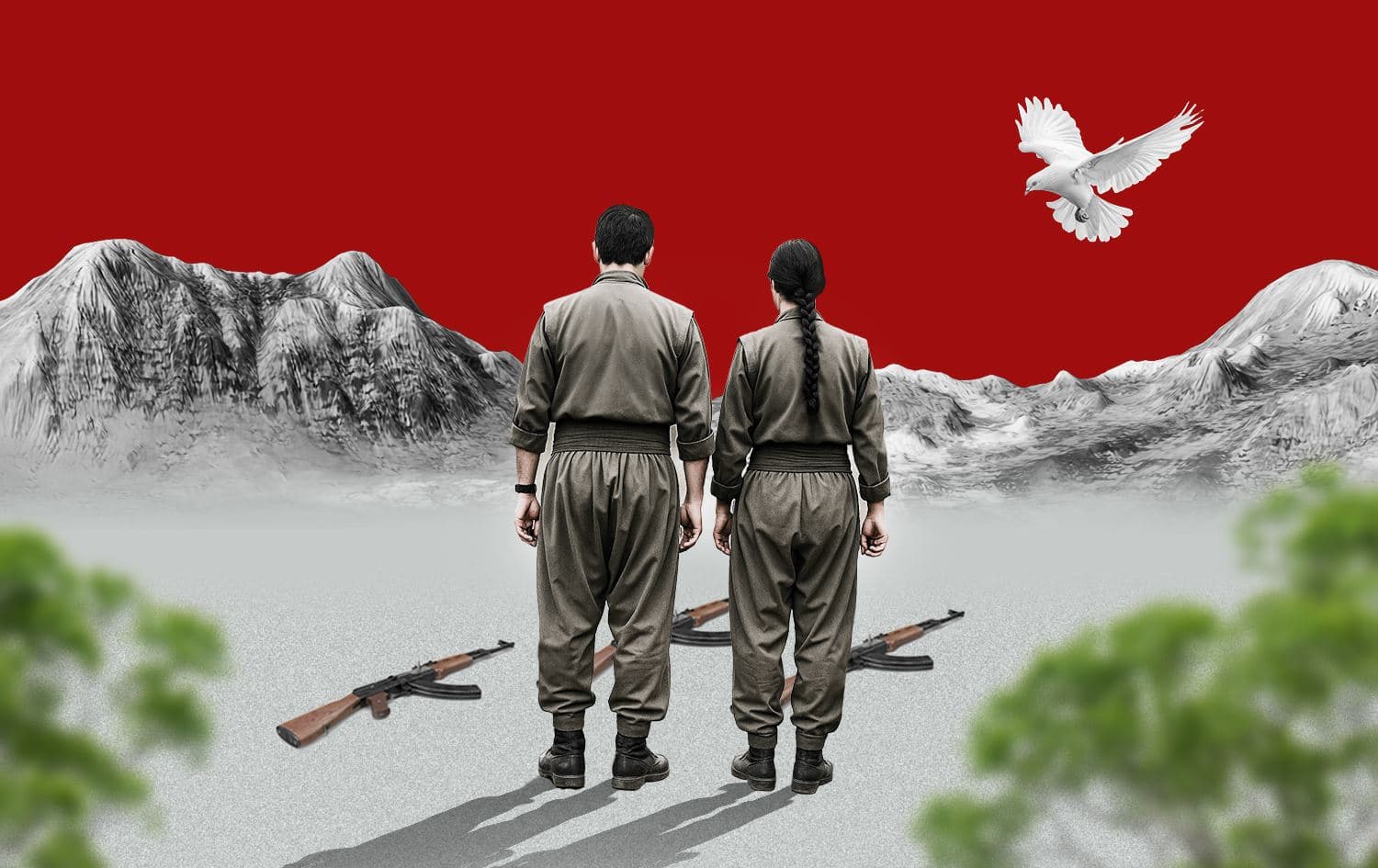 Gerîlayên PKKyê / Wêne: Rûdaw Grafîk